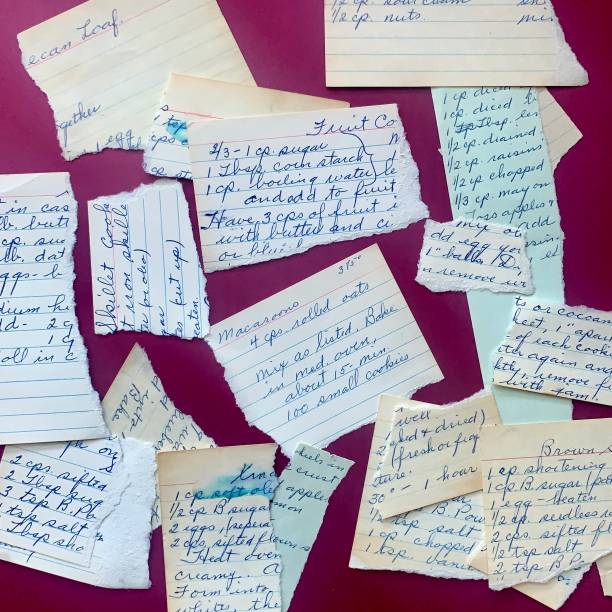 istock Old Torn Recipe Cards 1288464960