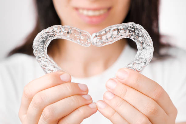 Making heart from aligners or removable braces.