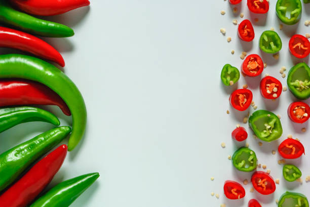 istock Hot red and green peppers. 1288471326