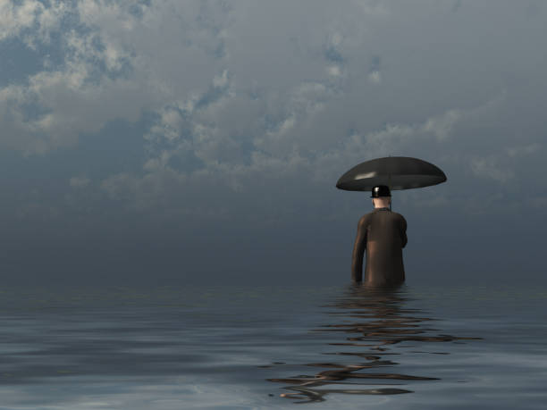 istock Man with black unbrella 1288472384