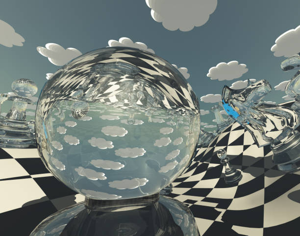 abstract illustration of chess figures at play abstract illustration of chess figures at play. 3D rendering board game piece stock pictures, royalty-free photos & images