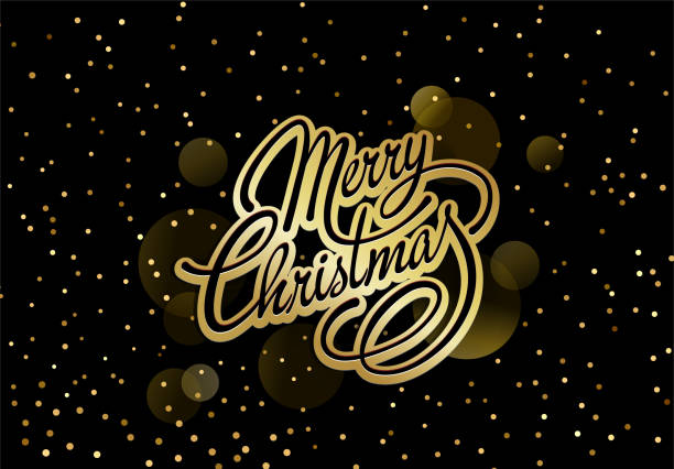 istock Christmas card with text Merry Christmas. Calligraphic Lettering design 1288476647