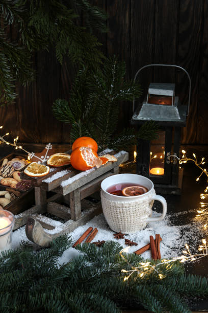 istock Cozy Winter Mulled Wine with Christmas Cookies 1288476755
