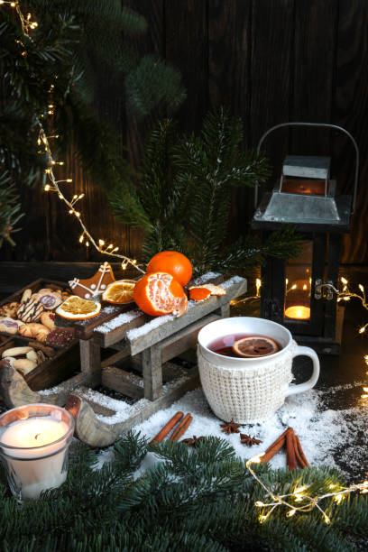 istock Cozy Winter Mulled Wine with Christmas Cookies 1288476829