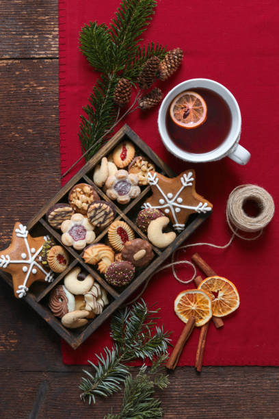 istock christmas cookie box with gingerbread in rustic wood kitchen 1288476891