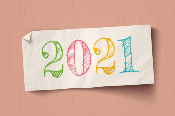 vintage papier banner für weihnachten oder neujahr 2020 - kalender abreißen stock-grafiken, -clipart, -cartoons und -symbole