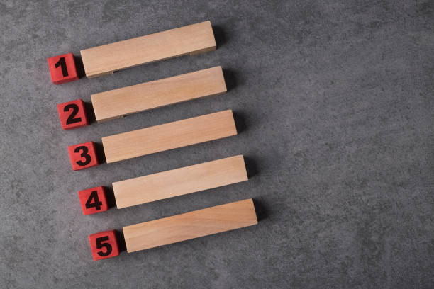 istock List View Wooden Cubes And Blocks. Coloured Headers With Numbers. 1288480616