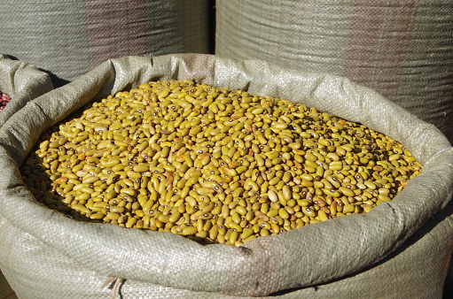 Beans on the market of Geita in Tanzania, East Africa