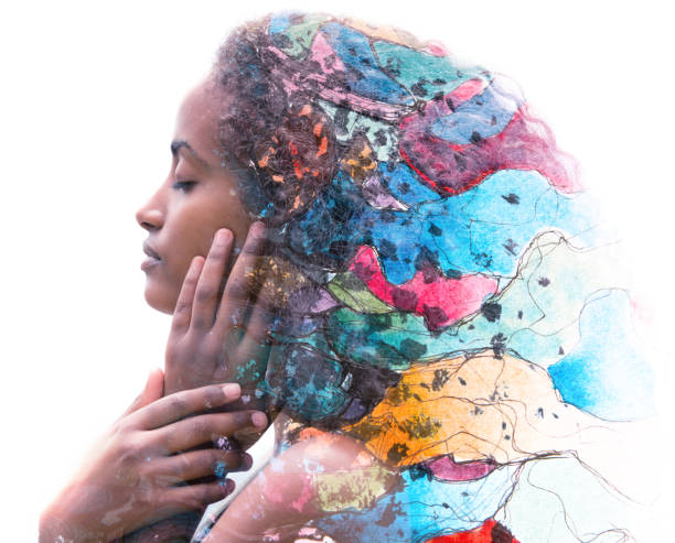 istock Paintography. A portrait combined with a painting 1288496626