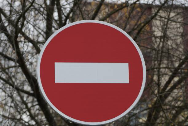 istock one round road sign prohibited 1288499984