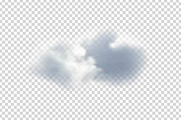 wektor realistyczne izolowane chmury do dekoracji szablonów i pokrycia na przezroczystym tle. koncepcja burzy i chmur. - storm cloud stratosphere overcast four seasons stock illustrations