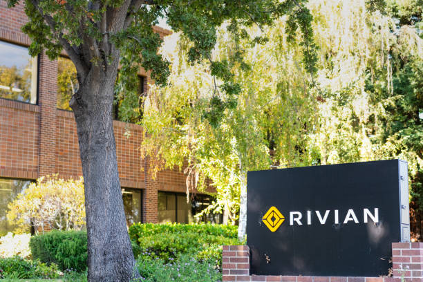 Rivian headquarters in Silicon Valley Sep 29, 2020 Palo Alto / CA / USA - Rivian headquarters in Silicon Valley; Rivian Automotive Inc is an American automaker and automotive technology company that develops electric vehicles chassis photos stock pictures, royalty-free photos & images