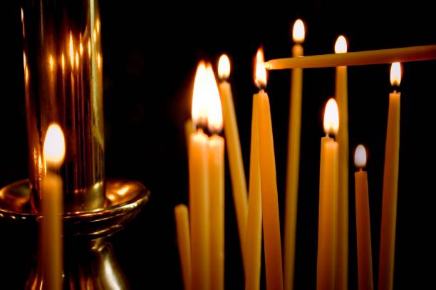 istock Candles in the church 1288509698