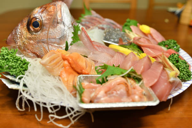 istock Sashimi with red sea bream head to tail 1288531396