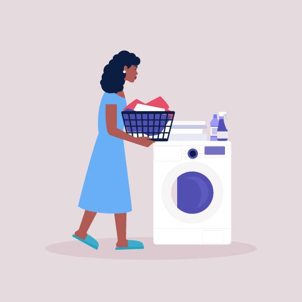 80+ African Woman Washing Clothes Stock Illustrations, Royalty-Free ...