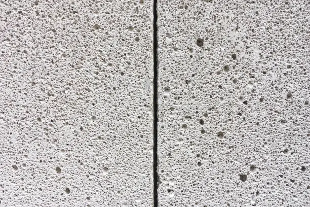 Pattern of Pores on lightweight concrete blocks texture background