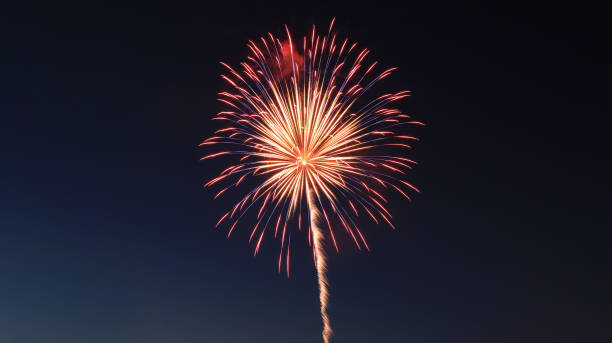 istock Fireworks. Beautiful display of colorful fireworks on a night sky background. 1288538690
