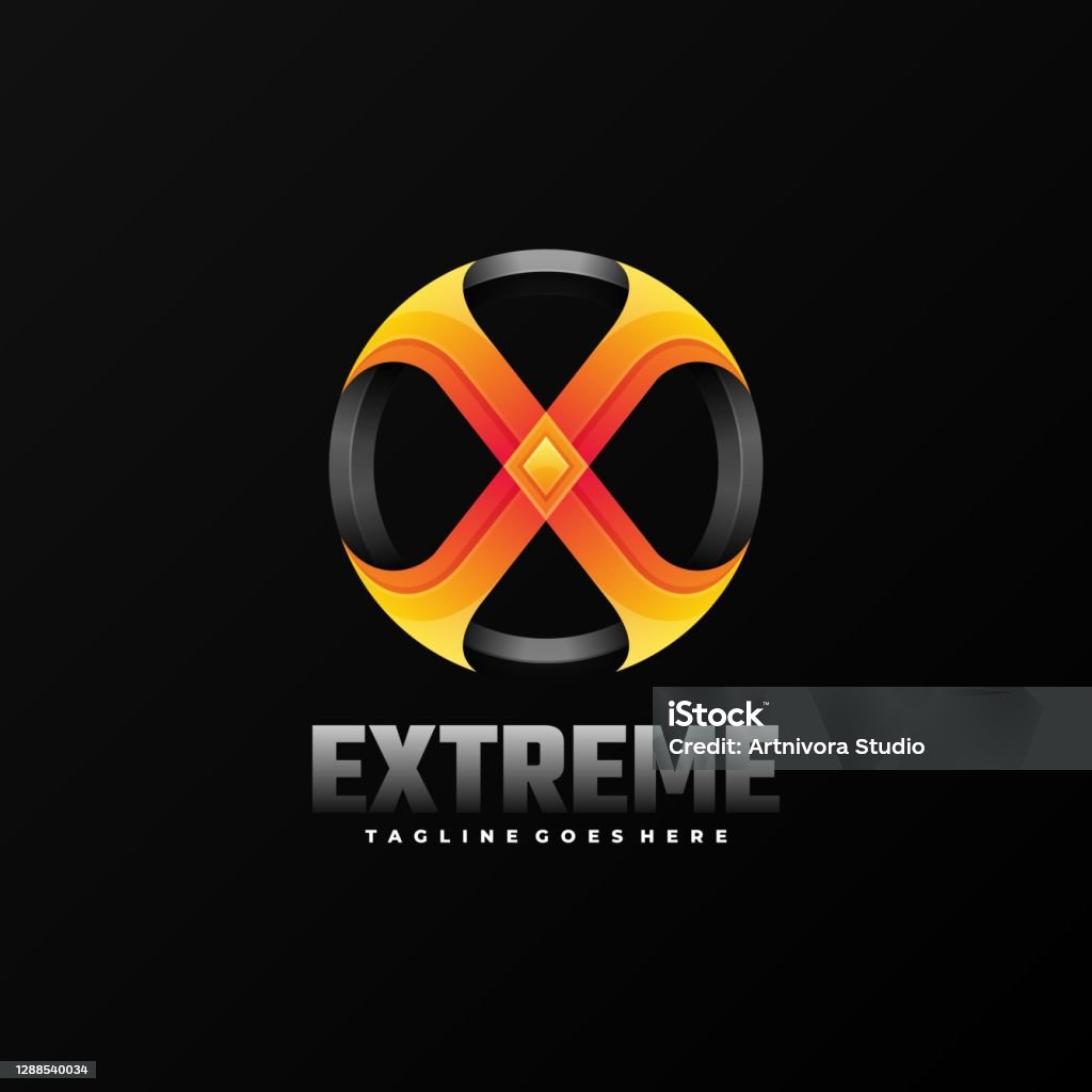 Extreme Vector Graphics Vector Illustration Extreme Gradient Colorful Style Stock Illustration ...