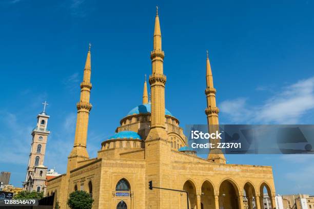 The Mohammad Alamin Mosque Also Referred To As The Blue Mosque Is A Sunni Muslim Mosque Located In Downtown Beirut Lebanon Stock Photo - Download Image Now