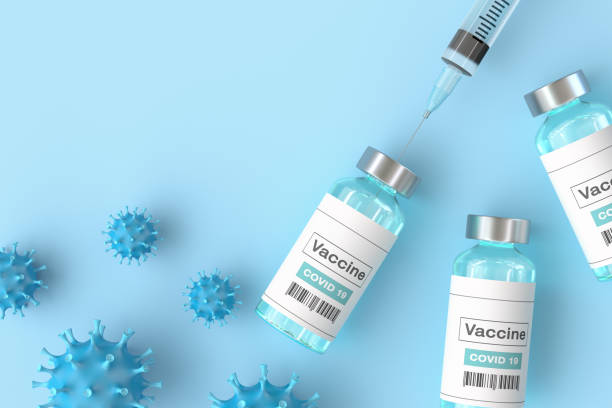 3d иллюстрация коронавирусной вакцины.  вакцинация против коронавируса covid-19. - covid vaccine стоковые фото и изображения