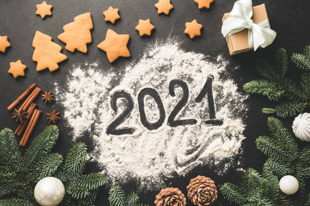 istock Merry Christmas, Happy New Year 2021 Greeting 1288559552