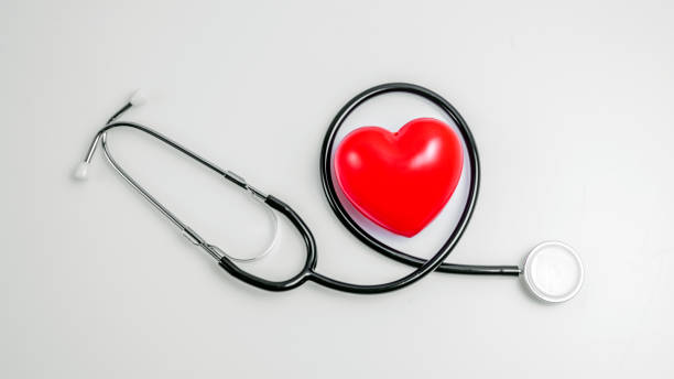 istock stethoscope on white background with plush heart top view 1288565395