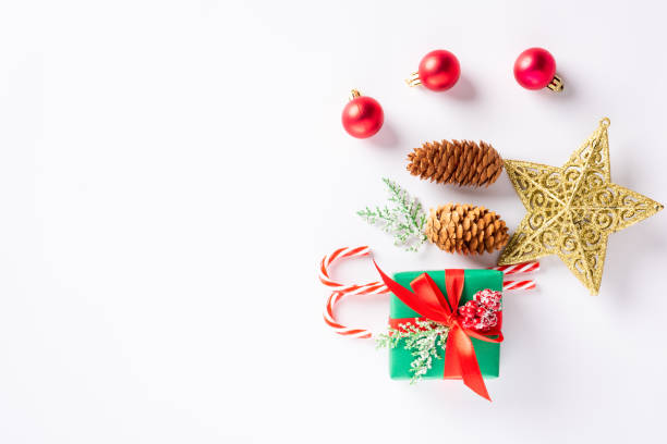 istock Christmas holiday composition gift boxes and decoration presents 1288565436