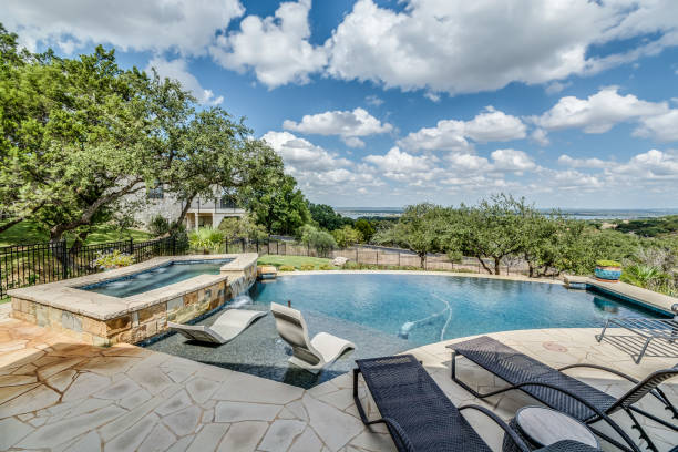 istock Gorgeous views of the Texas countryside while poolside 1288565454