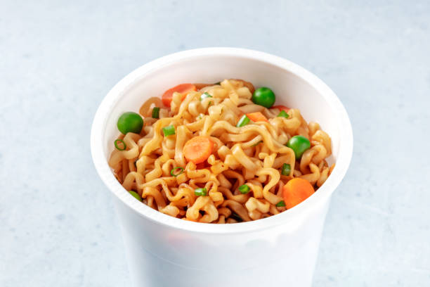 istock Ramen cup. Instant noodles close-up 1288566676