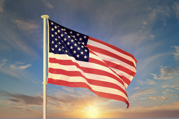 bandera americana - city of sunrise fotos fotografías e imágenes de stock