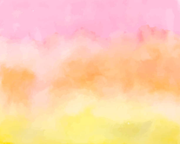 kolorowa i mieszana kolorowa ilustracja tła akwareli akwarelowa - sky watercolour paints watercolor painting cloud stock illustrations