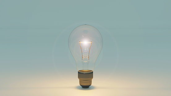 3D Lightbulb Abstract Background