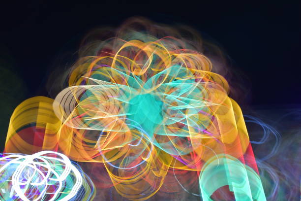 istock Background. Abstract LED lighting and selective focus on black background. 1288576585