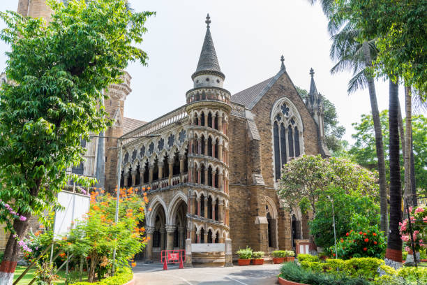 Buildings of at the campus of the University of Mumbai (University of Bombay),  one of the first state universities of India and the oldest in Maharashtra. stock photo
