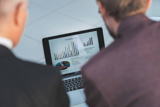 istock close up. financial chart on the laptop screen 1288582294