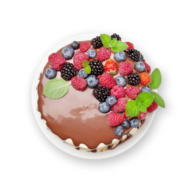 istock Cheesecake with berries and chocolate 1288583404