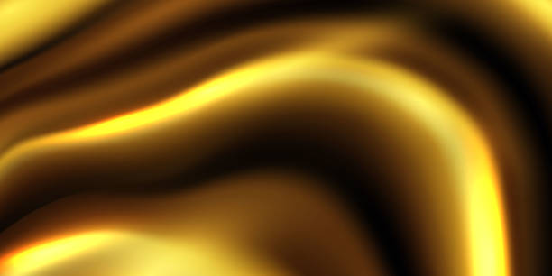 istock Abstract gradients, fabric gold waves banner template background. Grand opening event design. 1288583424