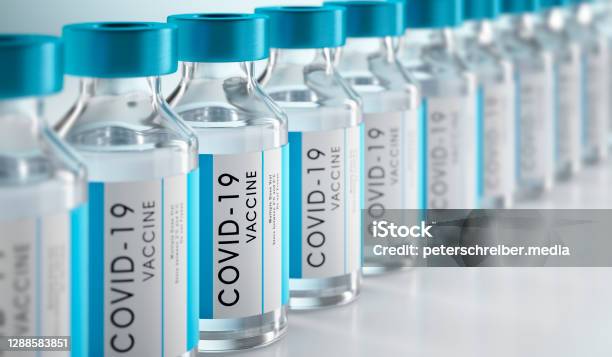 Closeup Of Bottles Of Covid19 Vaccine Stock Photo - Download Image Now - Vaccination, COVID-19 Vaccine, Coronavirus