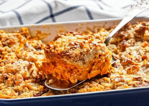 istock Pumpkin dump cake with traditional pumpkin pie spices 1288584687