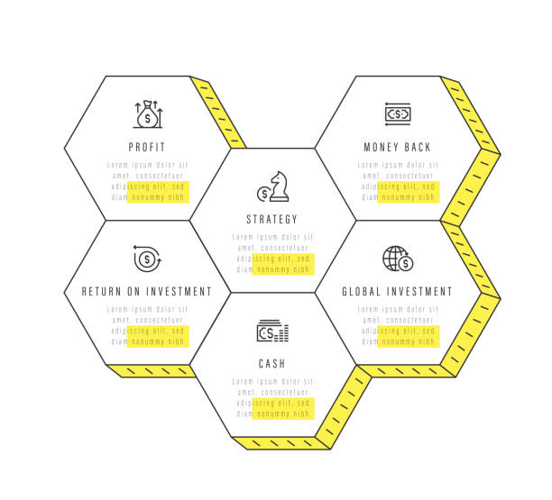 istock Infographic design template. Profit, Strategy, Money Back, Return on Investment, Cash, Global Investment icons with 6 options or steps. 1288584869