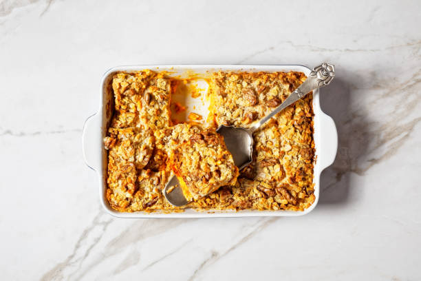 istock Pumpkin dump cake with traditional pumpkin pie spices 1288584924