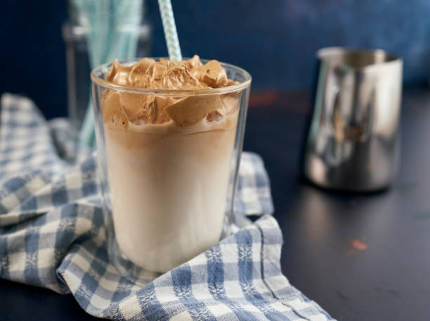 istock Creamy Dalgona Coffee served in a Glass 1288586104