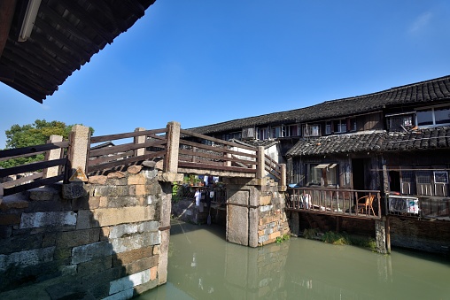 Wuzhen Town,Jiaxing City,Zhejiang Province.\nWuzhen was founded 1,300 years ago,\nIt is a typical ancient water town of Han nationality in south China.\nIt is known as \