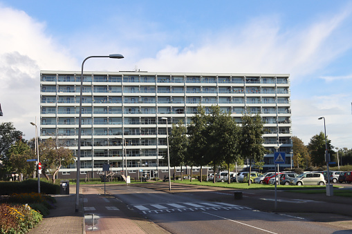 high-rise houses of housing corporation Vestia waiting to be sold in the municipality of Zuidplas in order to reduce the shortage due to derivatives scandal