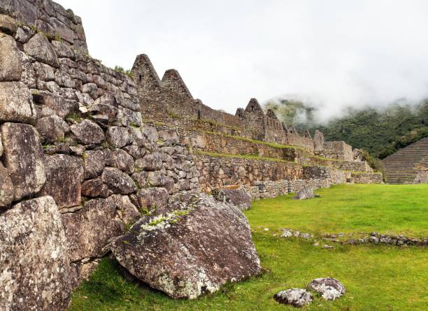 istock Machu Picchu, panoramic view of peruvian incan town 1288598059