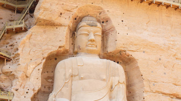 istock Great Maitreya Buddha statue. At the Bingling grottoes 1288598066