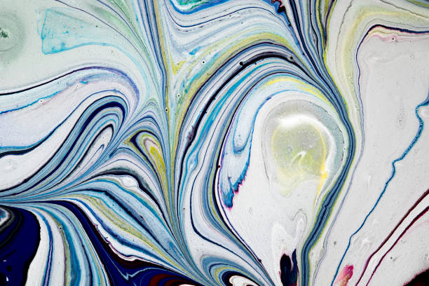 istock Abstract colored background, psychedelic footage. Fluid design, perfect for motion graphics. Absractive ebru design. 1288598110