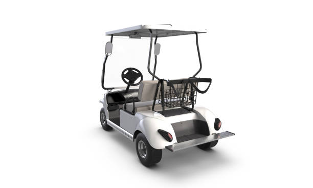 istock 3D render of Golf cart isolated on white background 1288599292