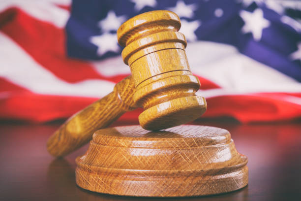 istock Judges gavel with flag 1288600440
