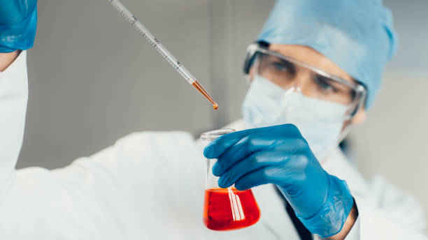 istock close up. scientist conducts research in the laboratory 1288601795